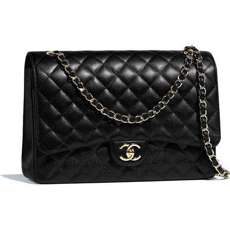 chanel flap bag c3906|Large classic handbag, Grained calfskin & gold.